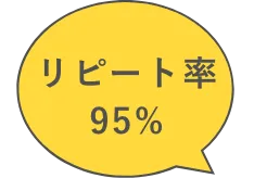 リピート率95%