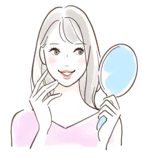 効果を実感する女性