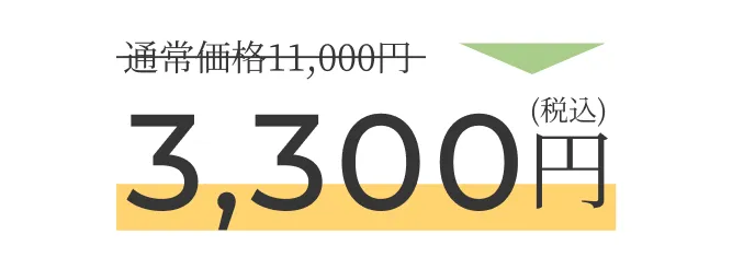 通常11,000円が70%OFFで3,278円